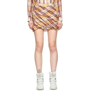 Isabel Marant Etoile "Birdy" Yellow Plaid Skirt
